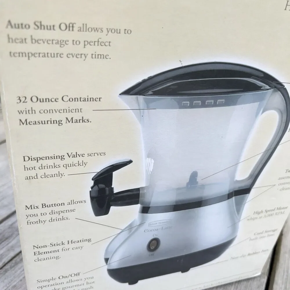 Back To Basics Cocoa Latte Hot Drink Maker CM300BR New Open Box